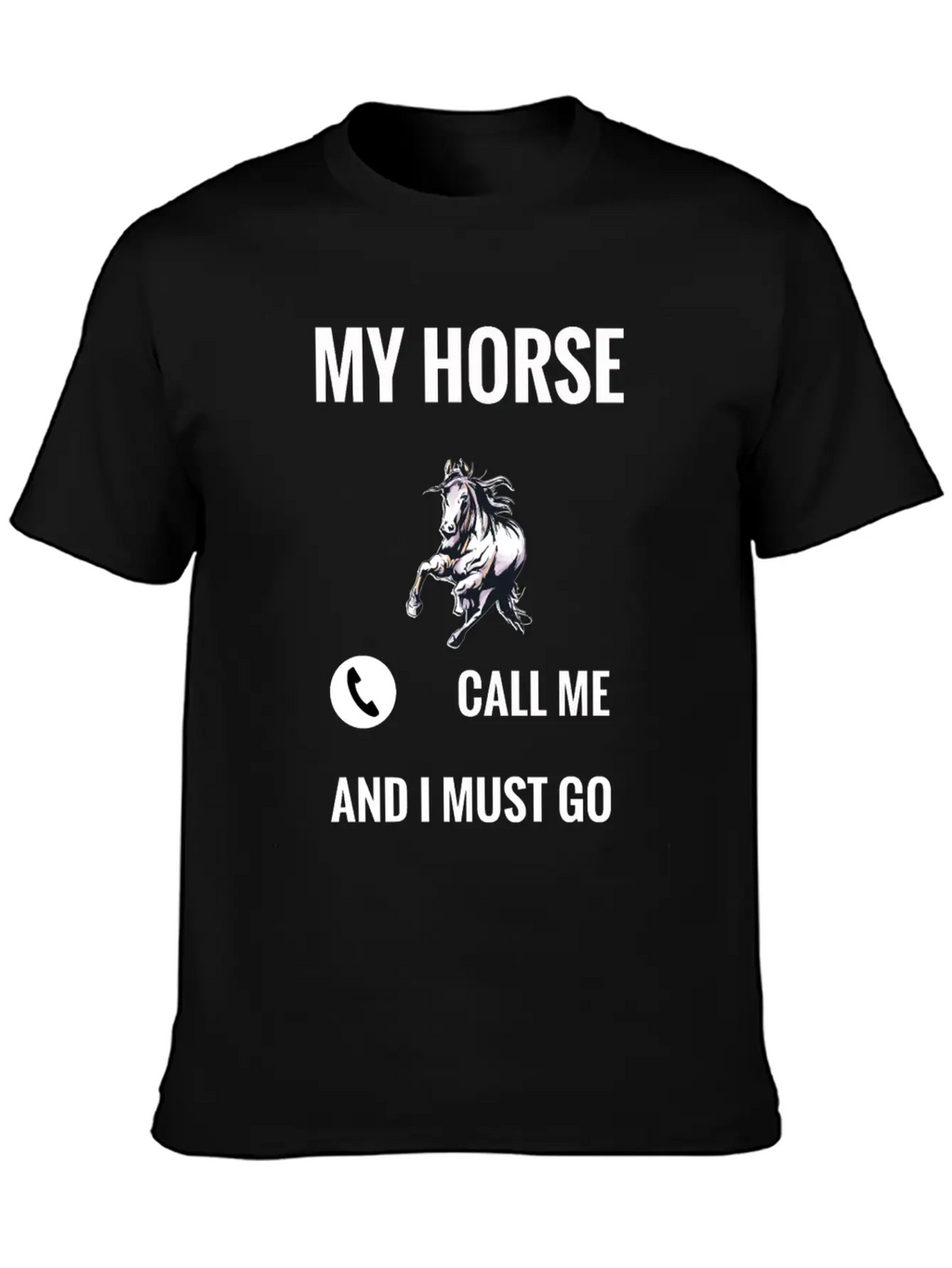 Horse Unisex Short Sleeve Soft Cotton T-Shirt – Casual Everyday Wear