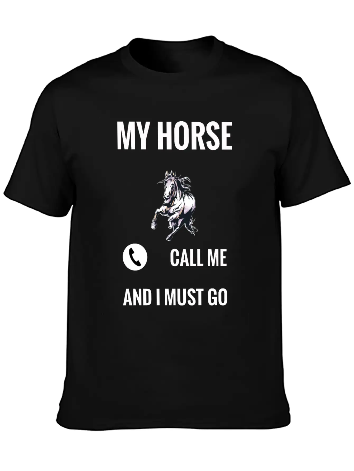 Horse Unisex Short Sleeve Soft Cotton T-Shirt – Casual Everyday Wear