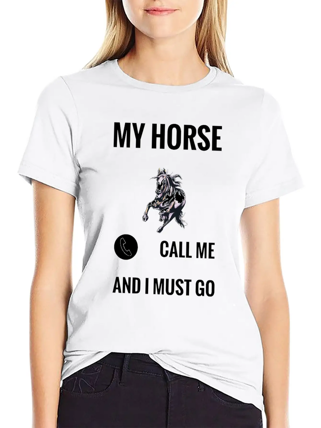 Horse Unisex Short Sleeve Soft Cotton T-Shirt – Casual Everyday Wear