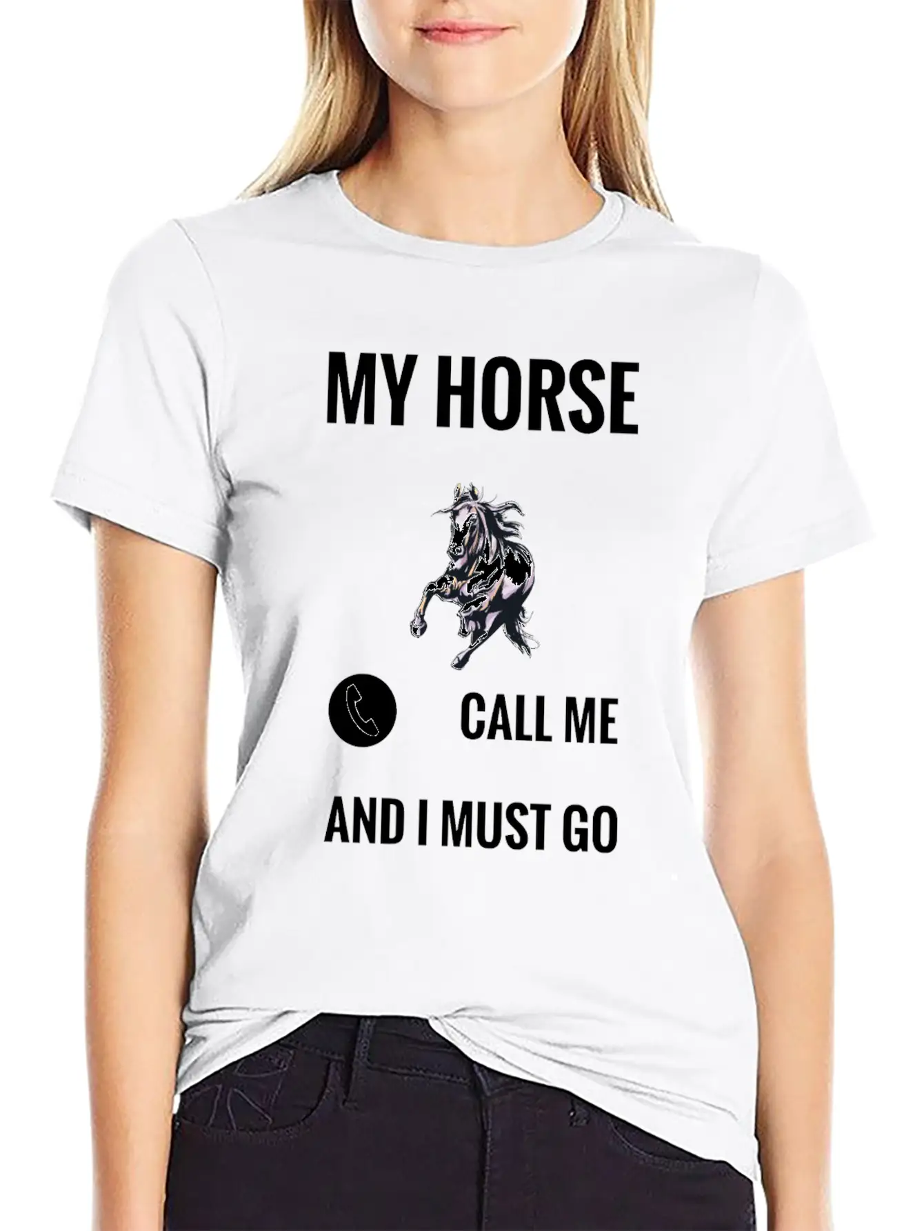 Horse Unisex Short Sleeve Soft Cotton T-Shirt – Casual Everyday Wear