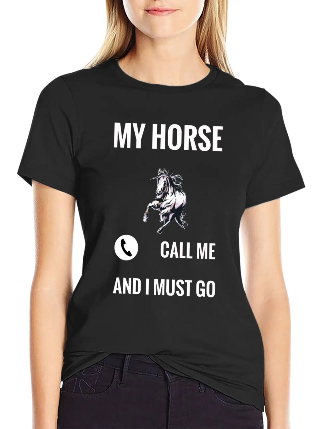 Horse Unisex Short Sleeve Soft Cotton T-Shirt – Casual Everyday Wear
