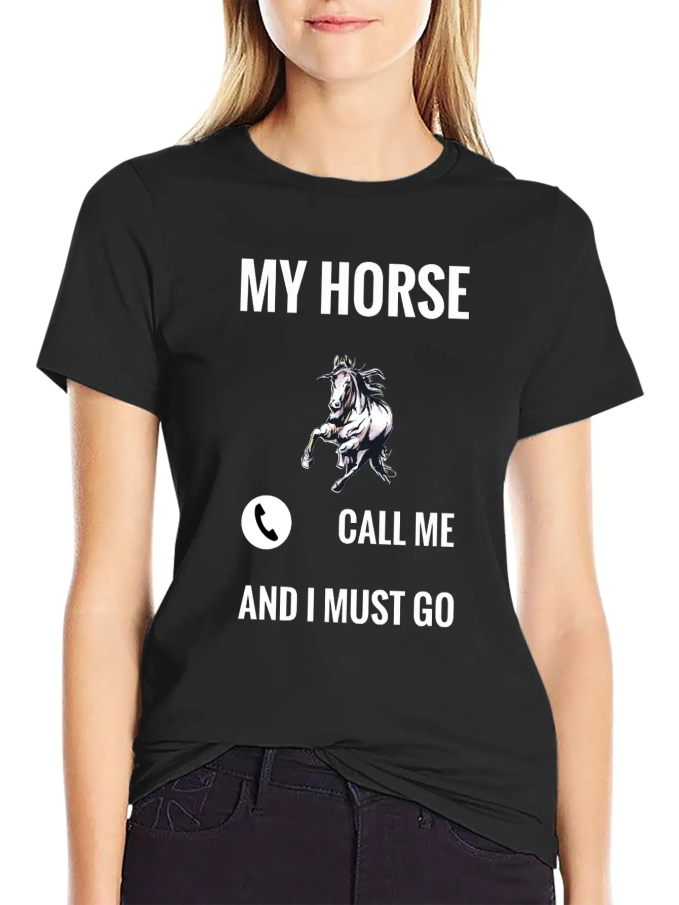 Horse Unisex Short Sleeve Soft Cotton T-Shirt – Casual Everyday Wear