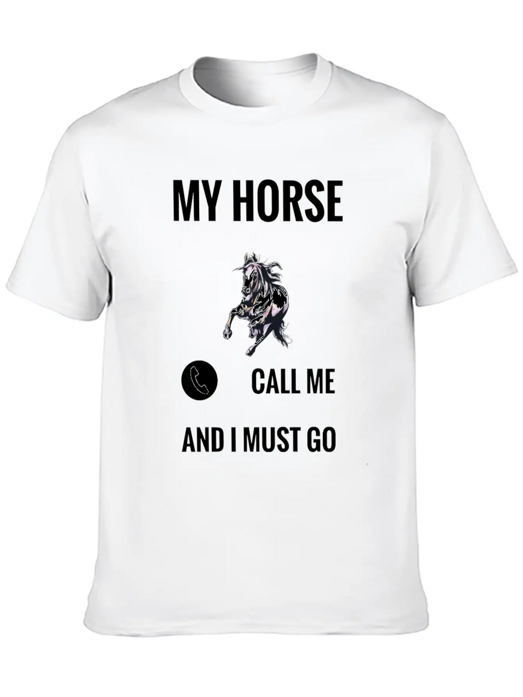 Horse Unisex Short Sleeve Soft Cotton T-Shirt – Casual Everyday Wear