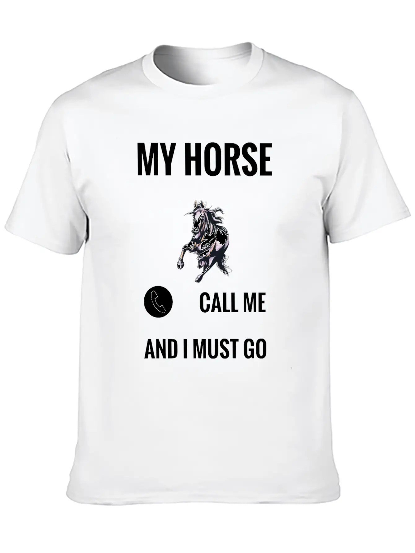 Horse Unisex Short Sleeve Soft Cotton T-Shirt – Casual Everyday Wear
