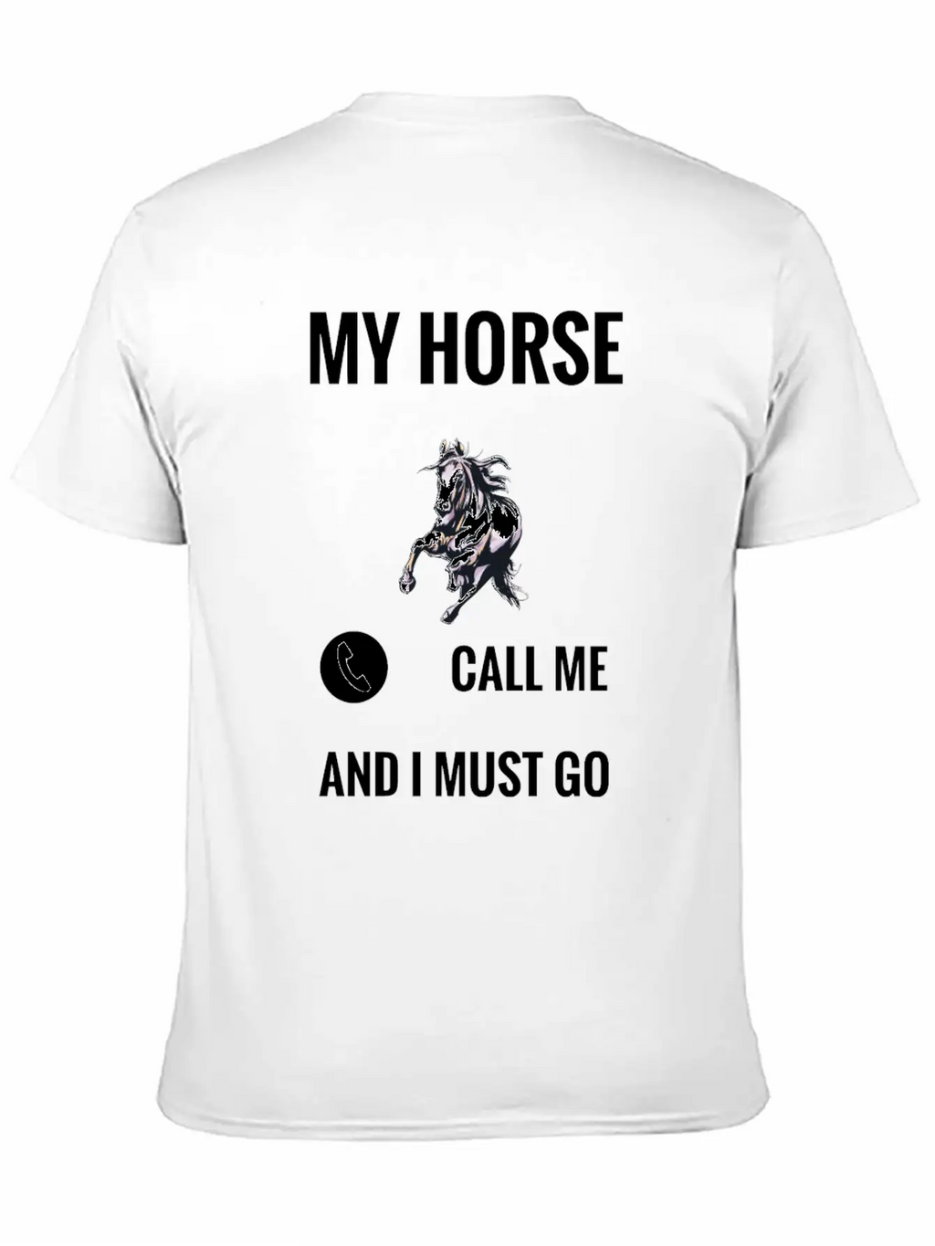 Horse Unisex Short Sleeve Soft Cotton T-Shirt – Casual Everyday Wear