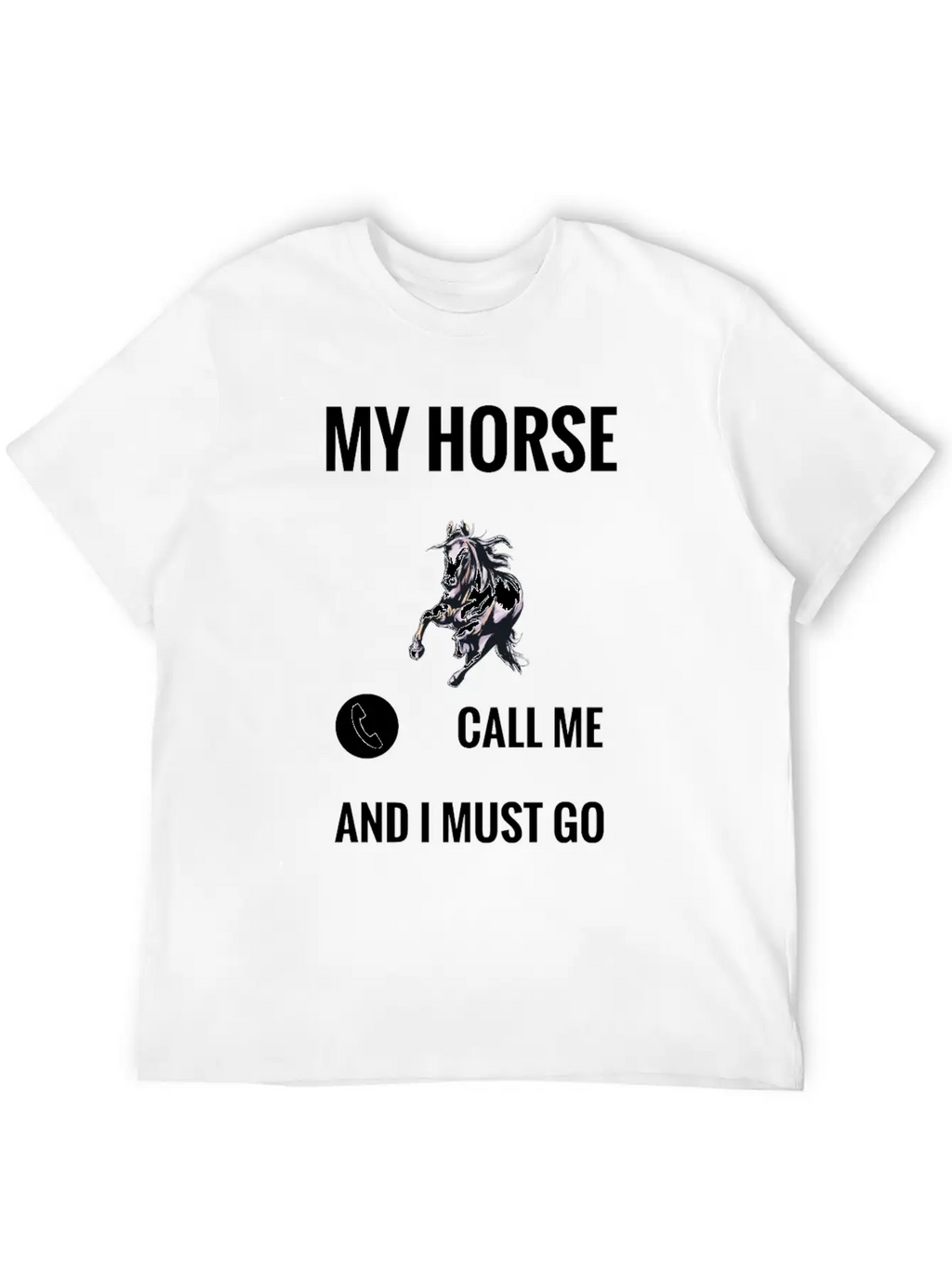 Horse Unisex Short Sleeve Soft Cotton T-Shirt – Casual Everyday Wear