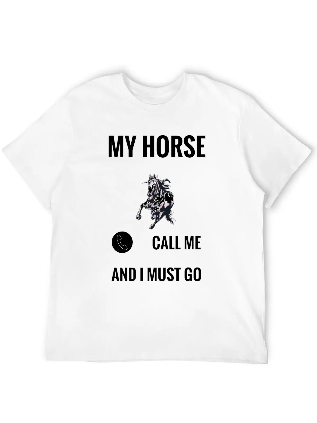 Horse Unisex Short Sleeve Soft Cotton T-Shirt – Casual Everyday Wear