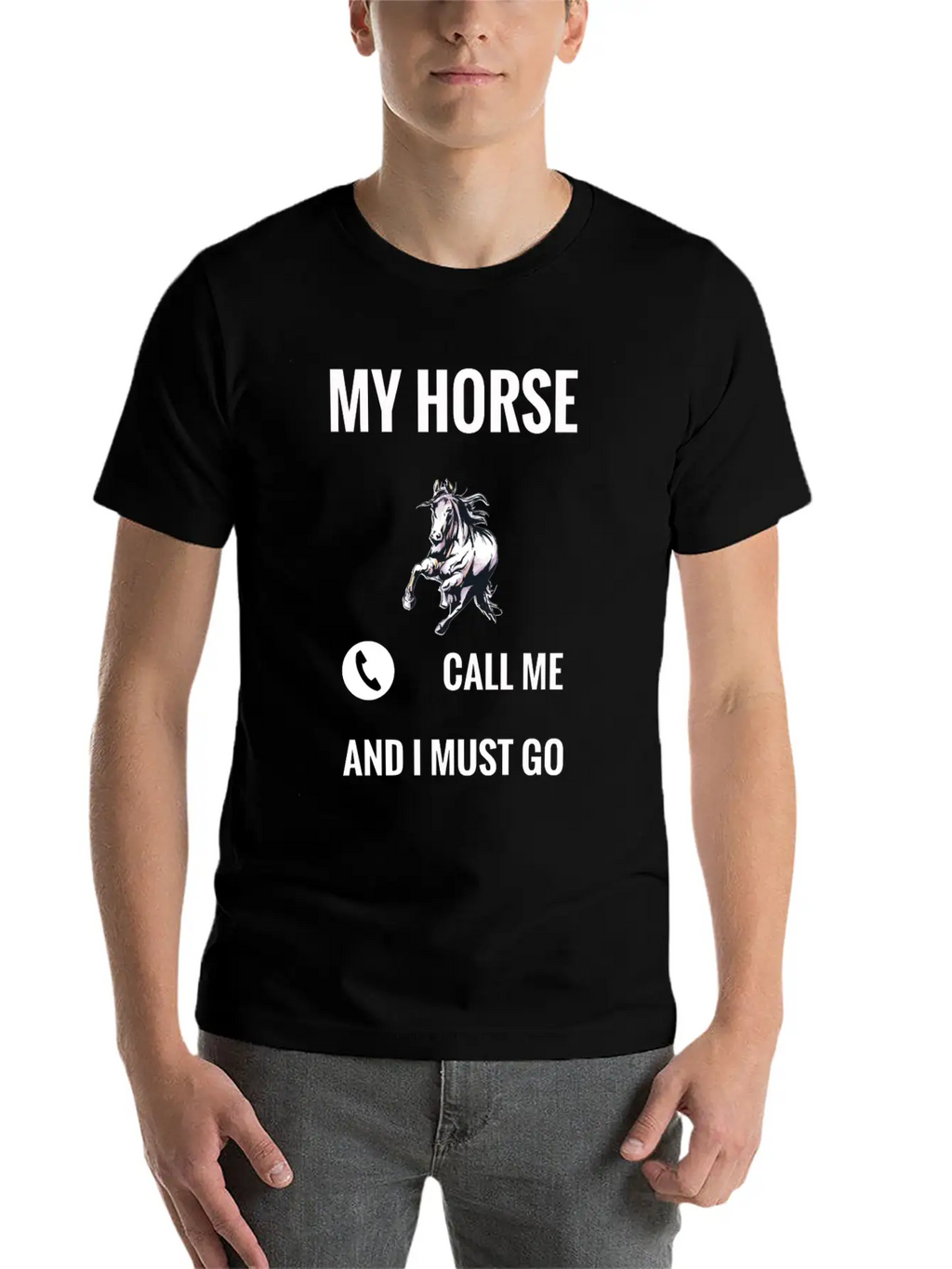 Horse Unisex Short Sleeve Soft Cotton T-Shirt – Casual Everyday Wear