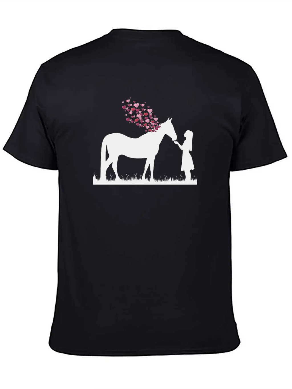 Horse With Heart And Girl Horse Love Shirt Gift Stylish Everyday T-Shirt – Unisex Basic Cotton Tee