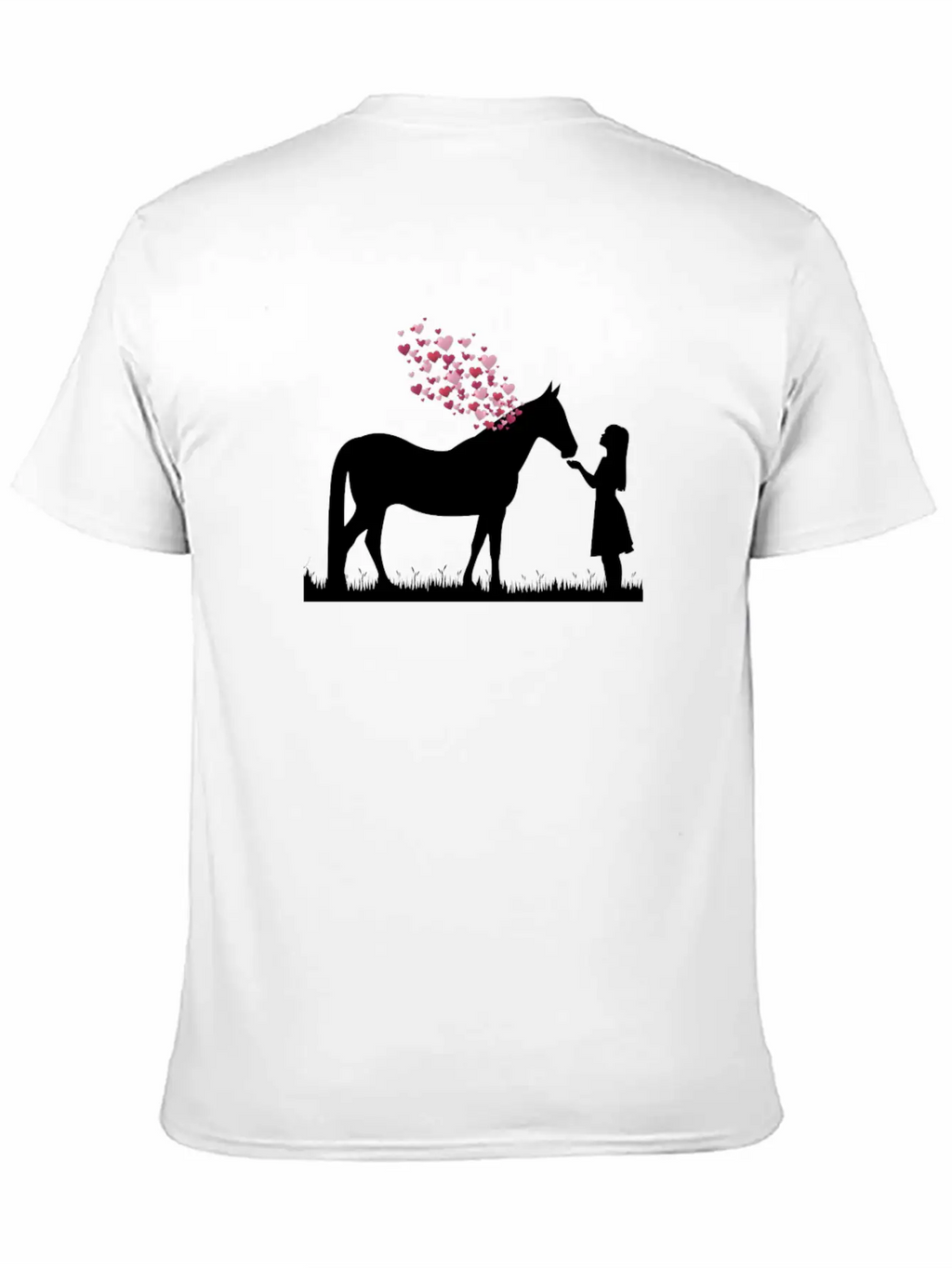 Horse With Heart And Girl Horse Love Shirt Gift Stylish Everyday T-Shirt – Unisex Basic Cotton Tee