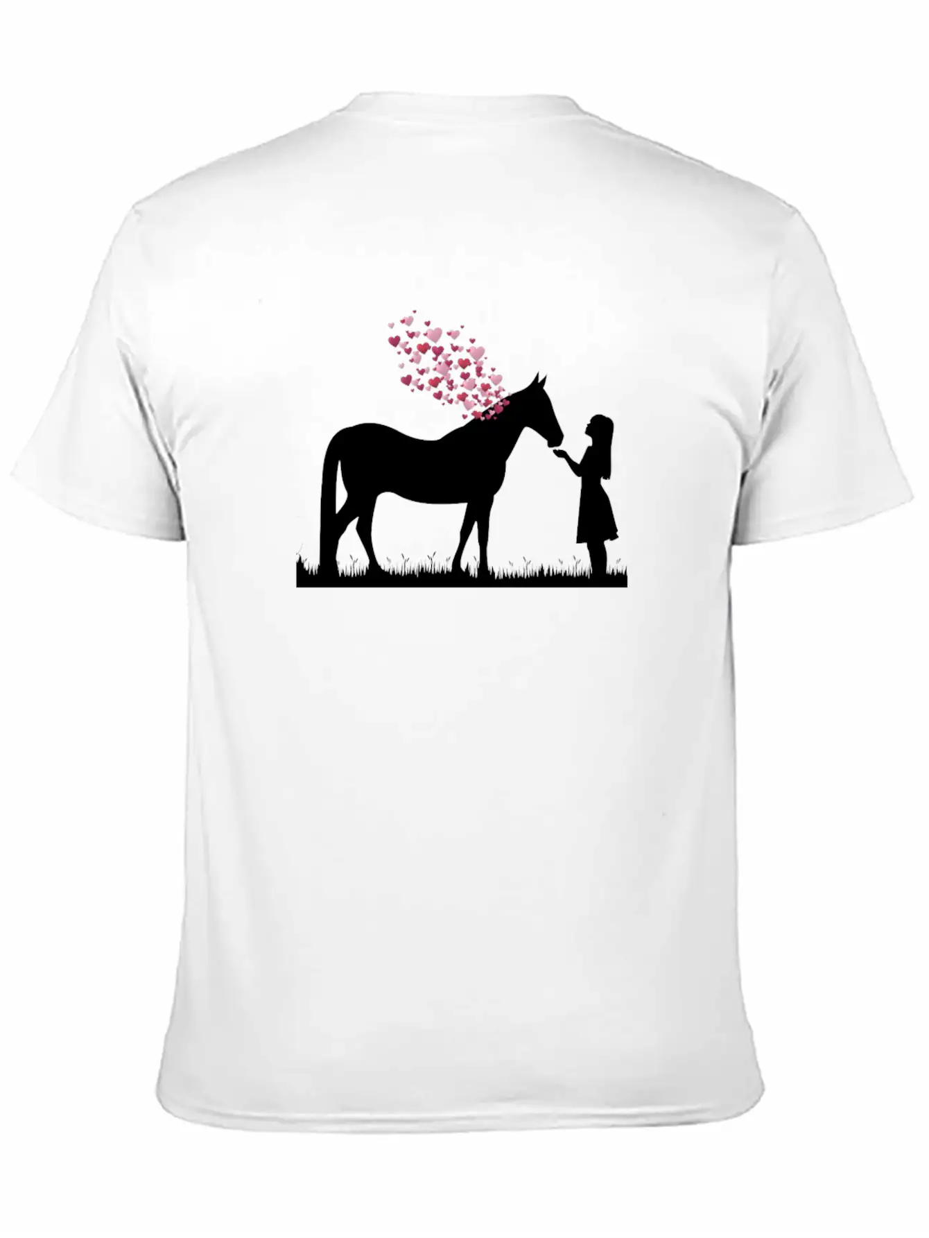 Horse With Heart And Girl Horse Love Shirt Gift Stylish Everyday T-Shirt – Unisex Basic Cotton Tee
