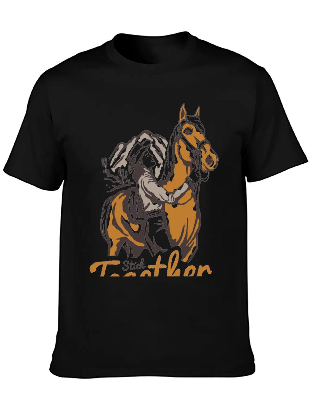 Horseback Adventure At Dusk - Unique Nature Classic Fit Graphic Tee For Daily Comfort – Unisex Cotton Shirt