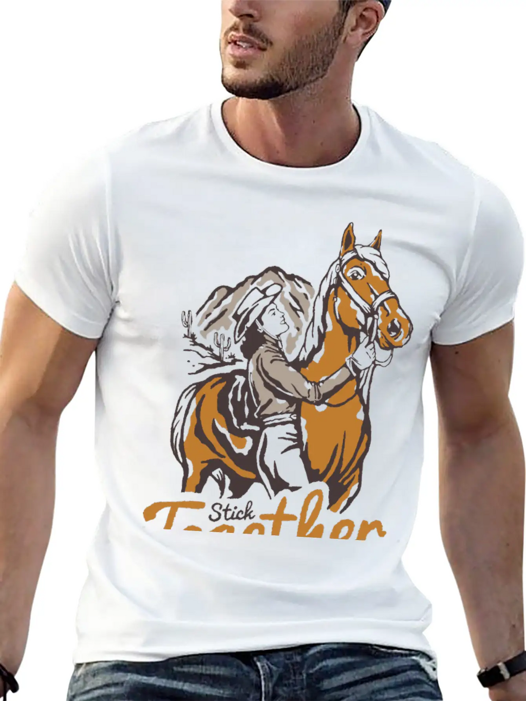 Horseback Adventure At Dusk - Unique Nature Classic Fit Graphic Tee For Daily Comfort – Unisex Cotton Shirt