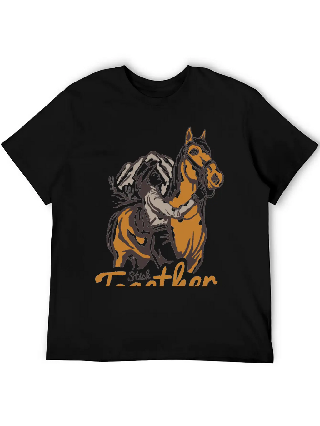 Horseback Adventure At Dusk - Unique Nature Classic Fit Graphic Tee For Daily Comfort – Unisex Cotton Shirt