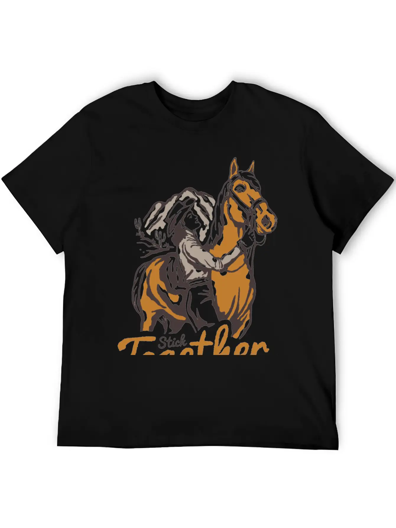 Horseback Adventure At Dusk - Unique Nature Classic Fit Graphic Tee For Daily Comfort – Unisex Cotton Shirt