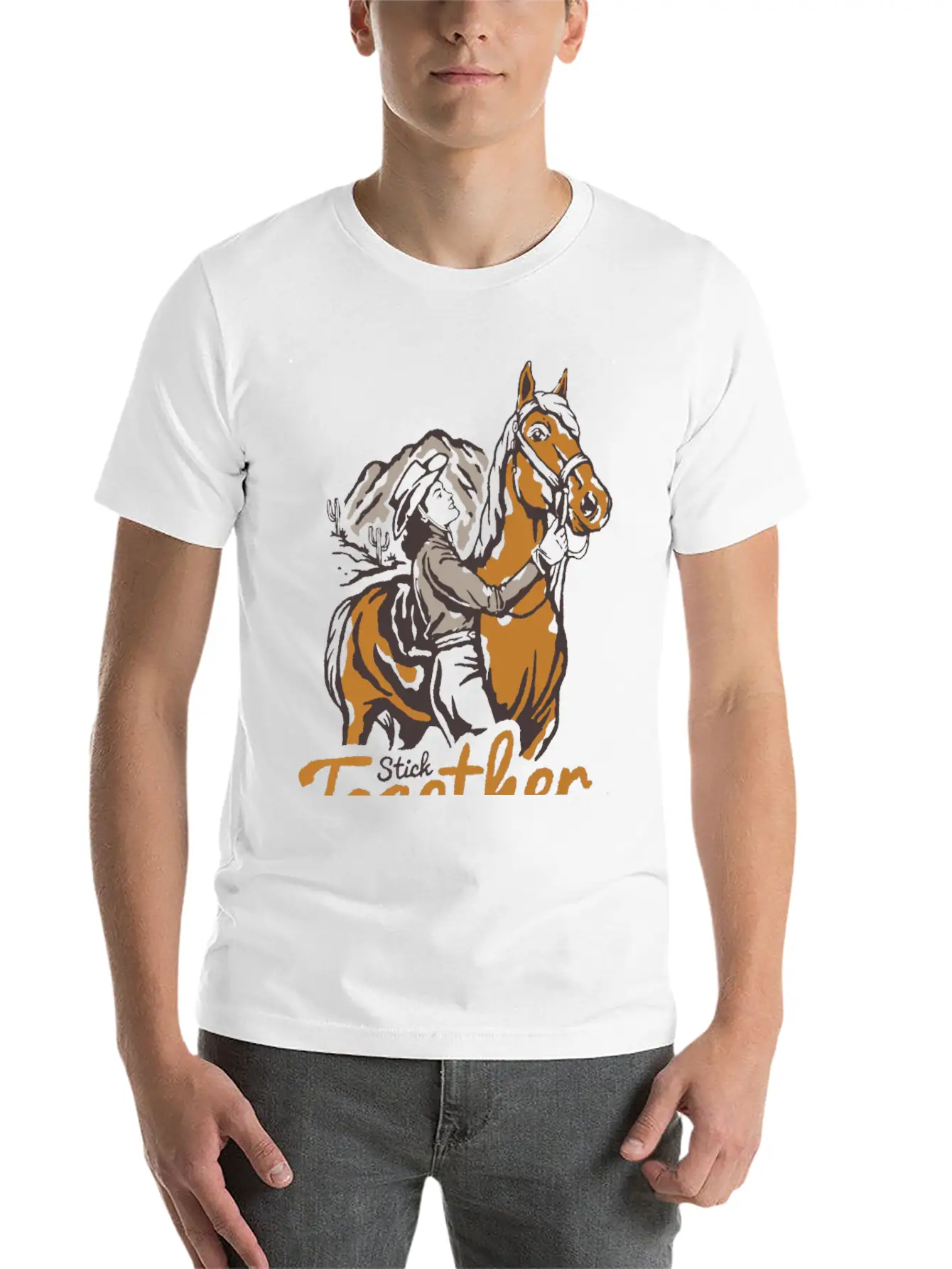 Horseback Adventure At Dusk - Unique Nature Classic Fit Graphic Tee For Daily Comfort – Unisex Cotton Shirt