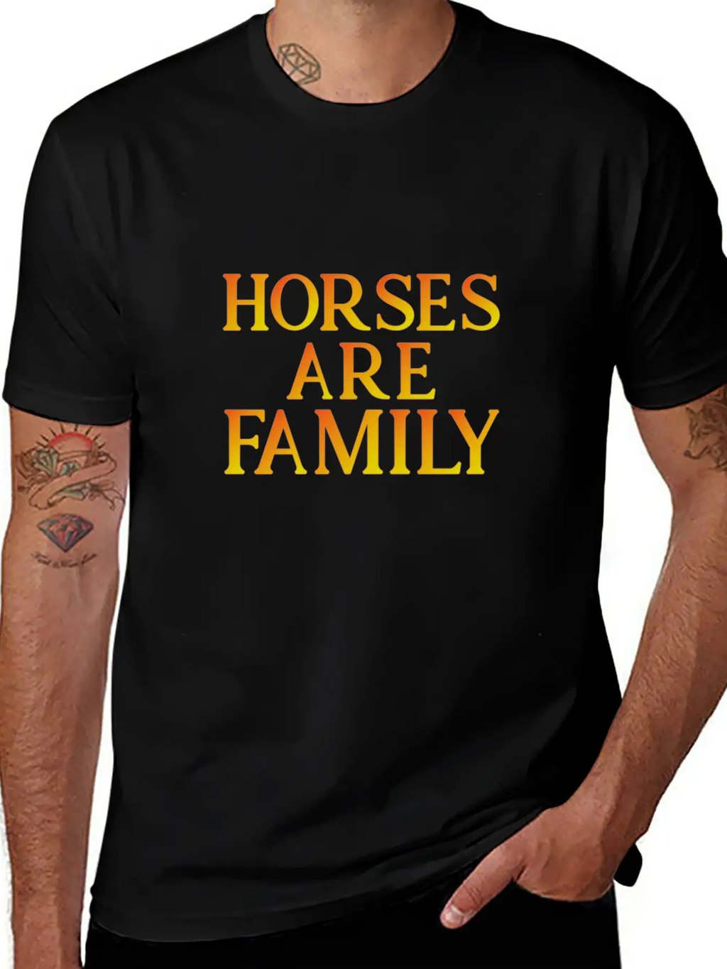 Horses Are Family 01 Unisex Casual T-Shirt – Clean Design For Daily Comfort
