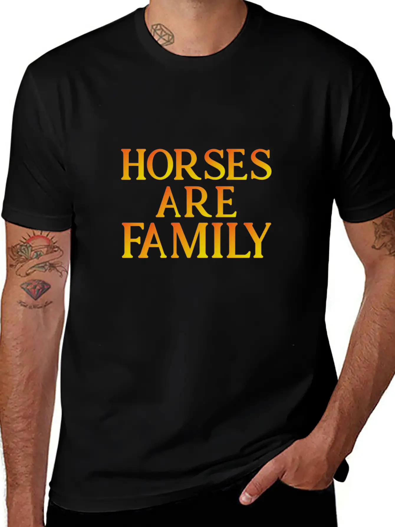 Horses Are Family 01 Unisex Casual T-Shirt – Clean Design For Daily Comfort