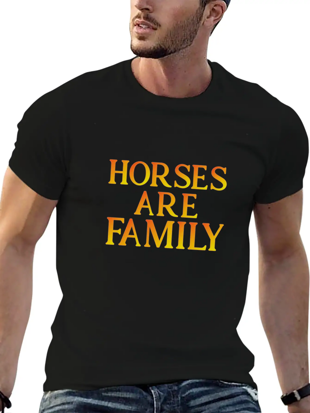 Horses Are Family 01 Unisex Casual T-Shirt – Clean Design For Daily Comfort