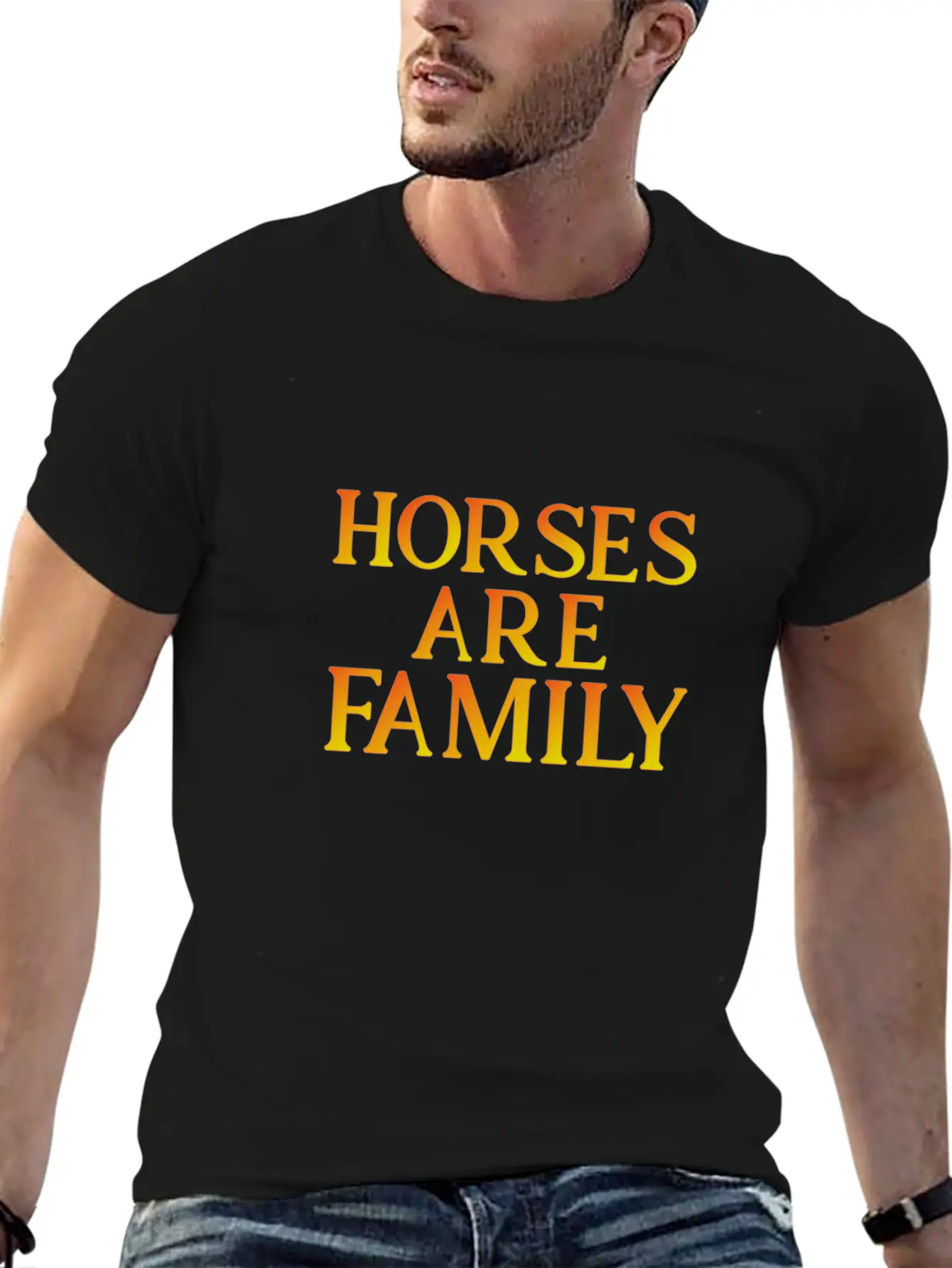 Horses Are Family 01 Unisex Casual T-Shirt – Clean Design For Daily Comfort