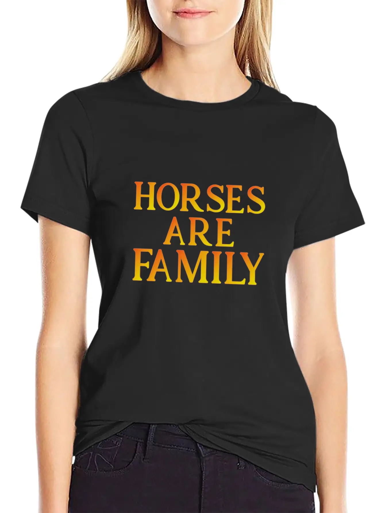 Horses Are Family 01 Unisex Casual T-Shirt – Clean Design For Daily Comfort