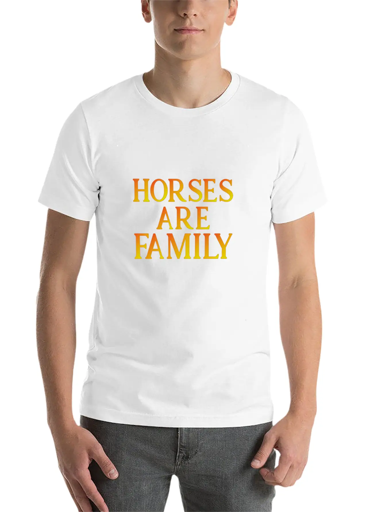 Horses Are Family 01 Unisex Casual T-Shirt – Clean Design For Daily Comfort