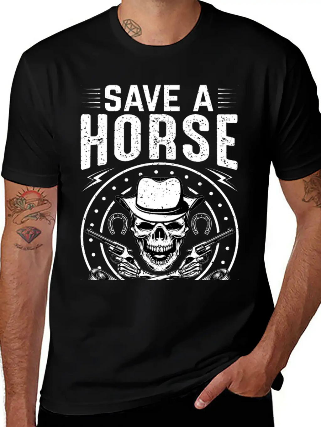 Horses, Horse Lovers Beautiful Design Quote. Breathable Soft Cotton T-Shirt – Timeless Casual Look
