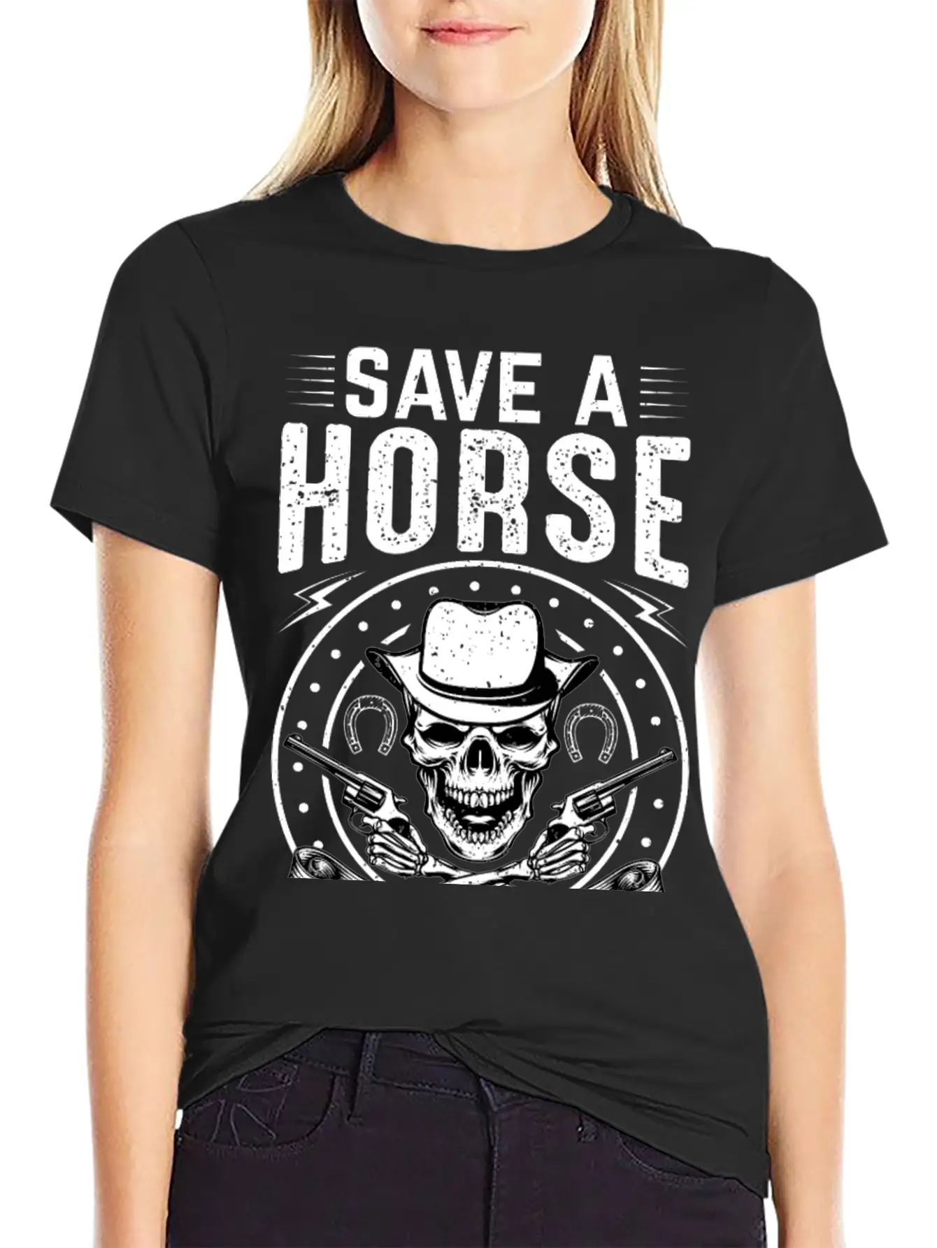 Horses, Horse Lovers Beautiful Design Quote. Breathable Soft Cotton T-Shirt – Timeless Casual Look