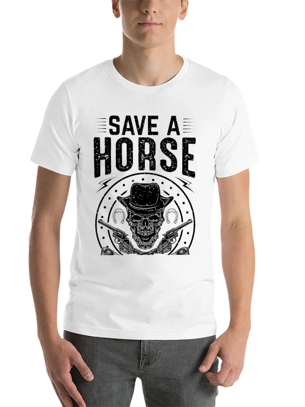 Horses, Horse Lovers Beautiful Design Quote. Breathable Soft Cotton T-Shirt – Timeless Casual Look