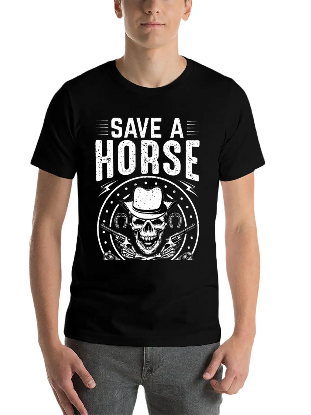 Horses, Horse Lovers Beautiful Design Quote. Breathable Soft Cotton T-Shirt – Timeless Casual Look