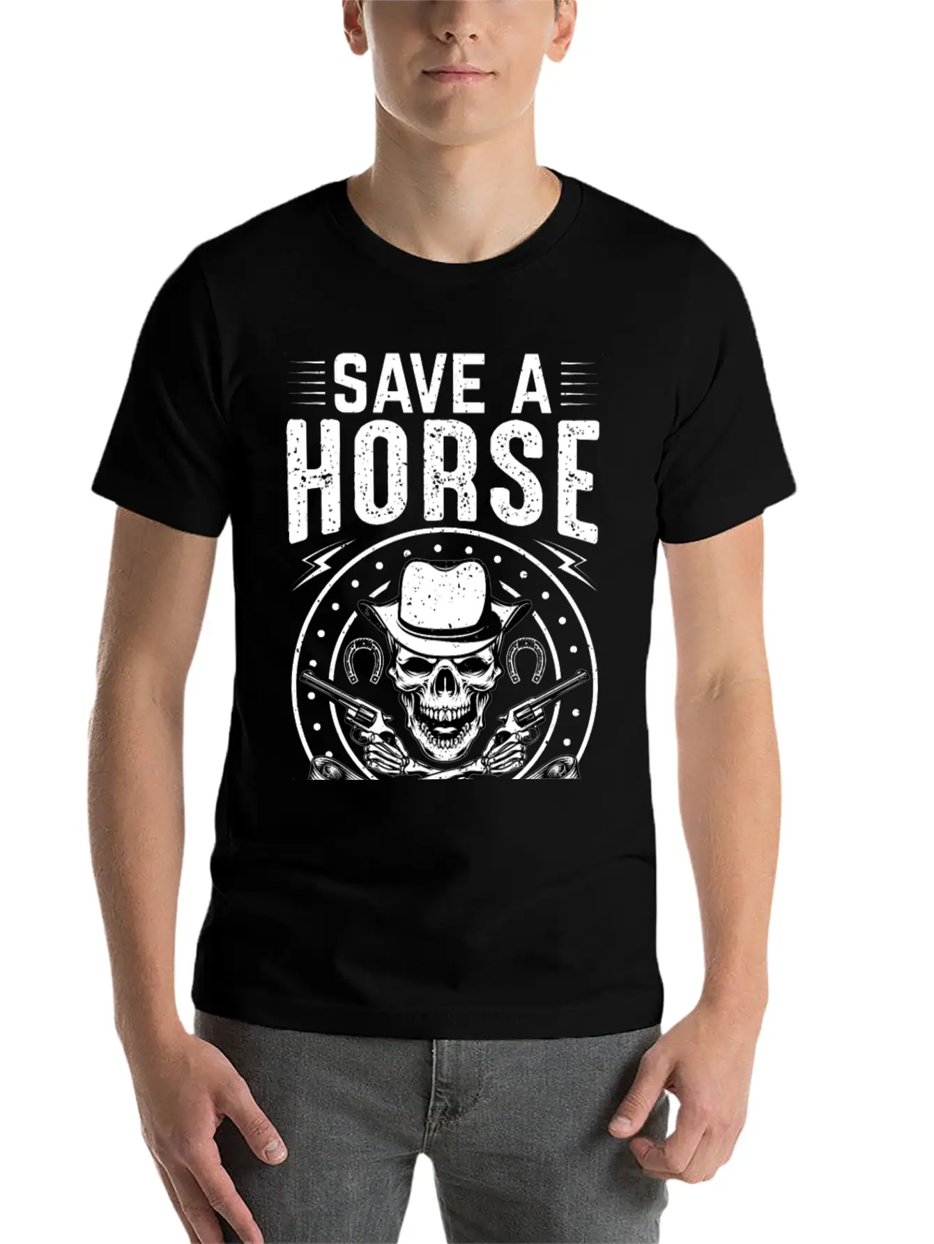 Horses, Horse Lovers Beautiful Design Quote. Breathable Soft Cotton T-Shirt – Timeless Casual Look