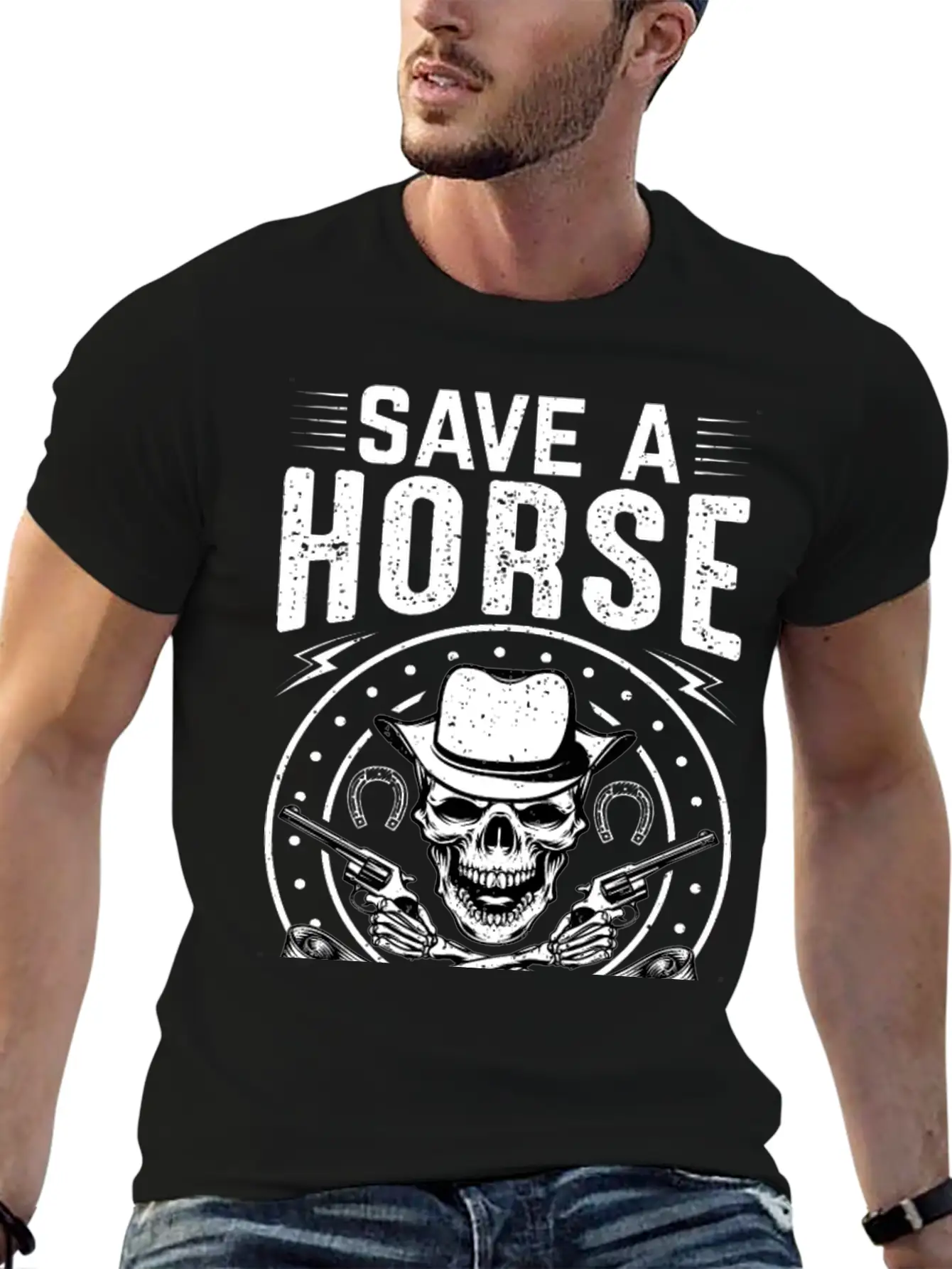 Horses, Horse Lovers Beautiful Design Quote. Breathable Soft Cotton T-Shirt – Timeless Casual Look