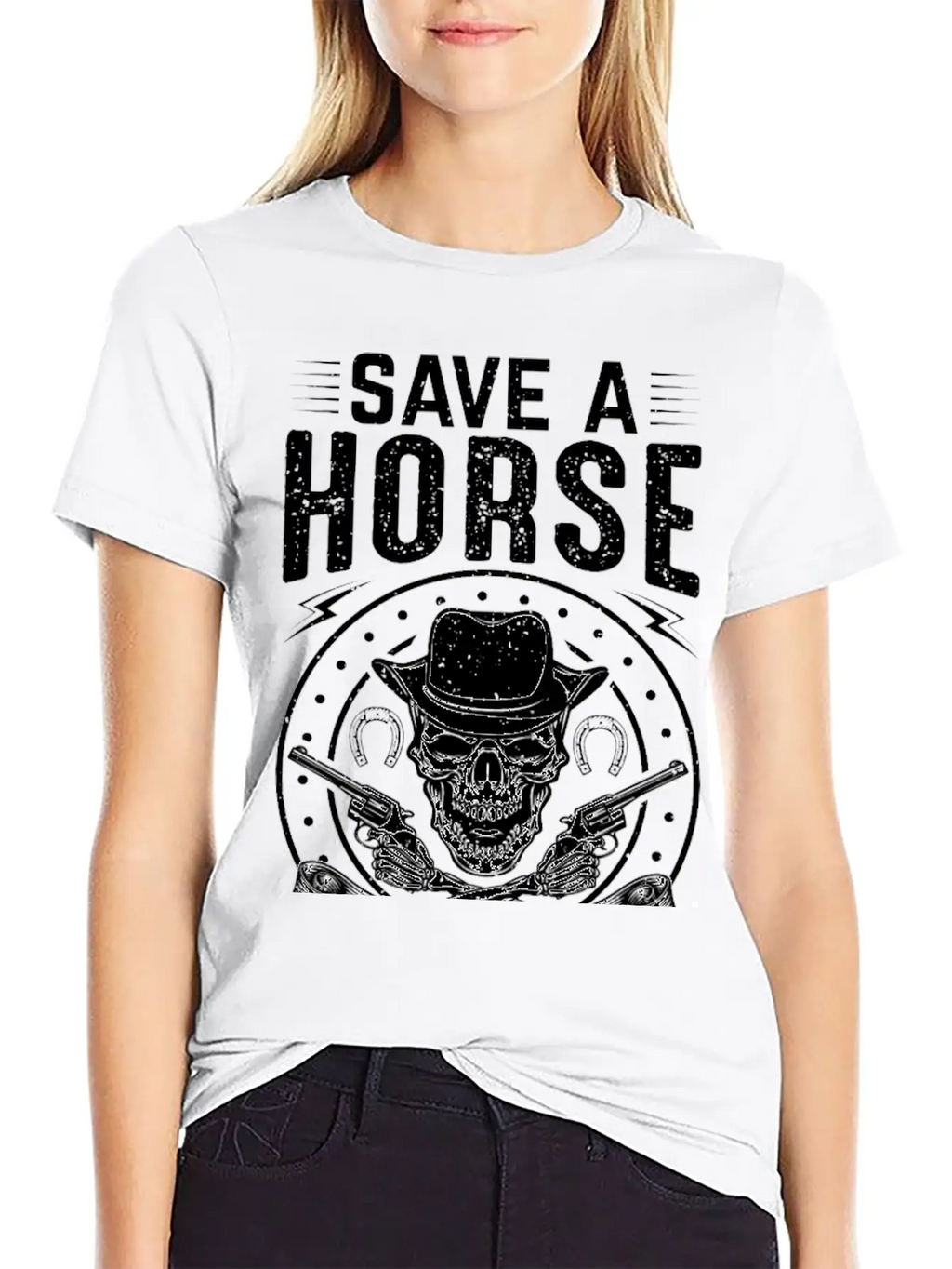 Horses, Horse Lovers Beautiful Design Quote. Breathable Soft Cotton T-Shirt – Timeless Casual Look