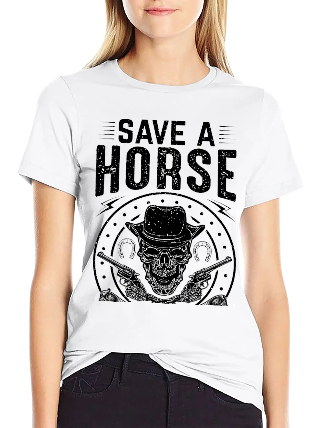 Horses, Horse Lovers Beautiful Design Quote. Breathable Soft Cotton T-Shirt – Timeless Casual Look