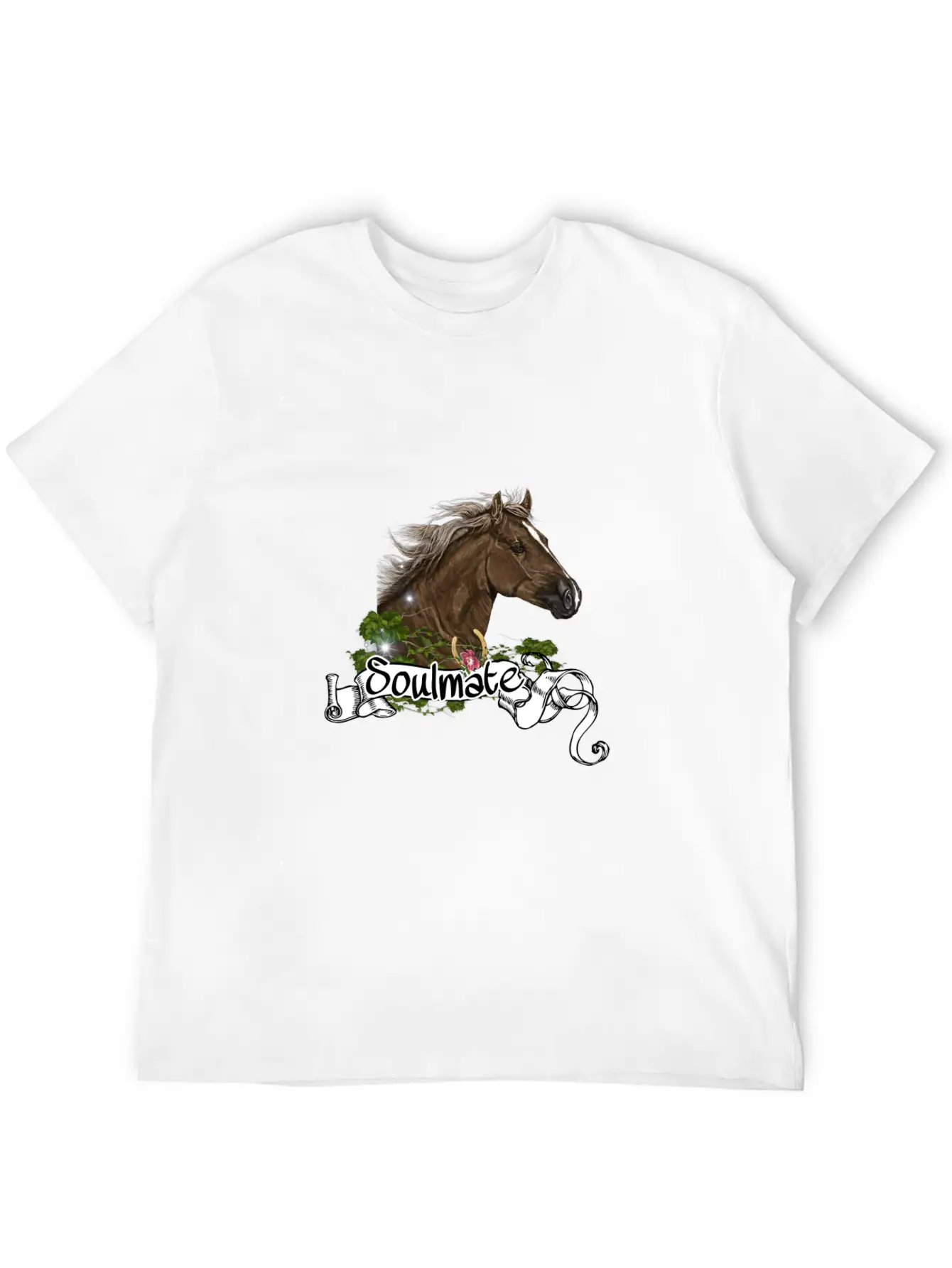 Horses, Horse Motif Casual Graphic T-Shirt – Simple And Comfortable Daily Wear