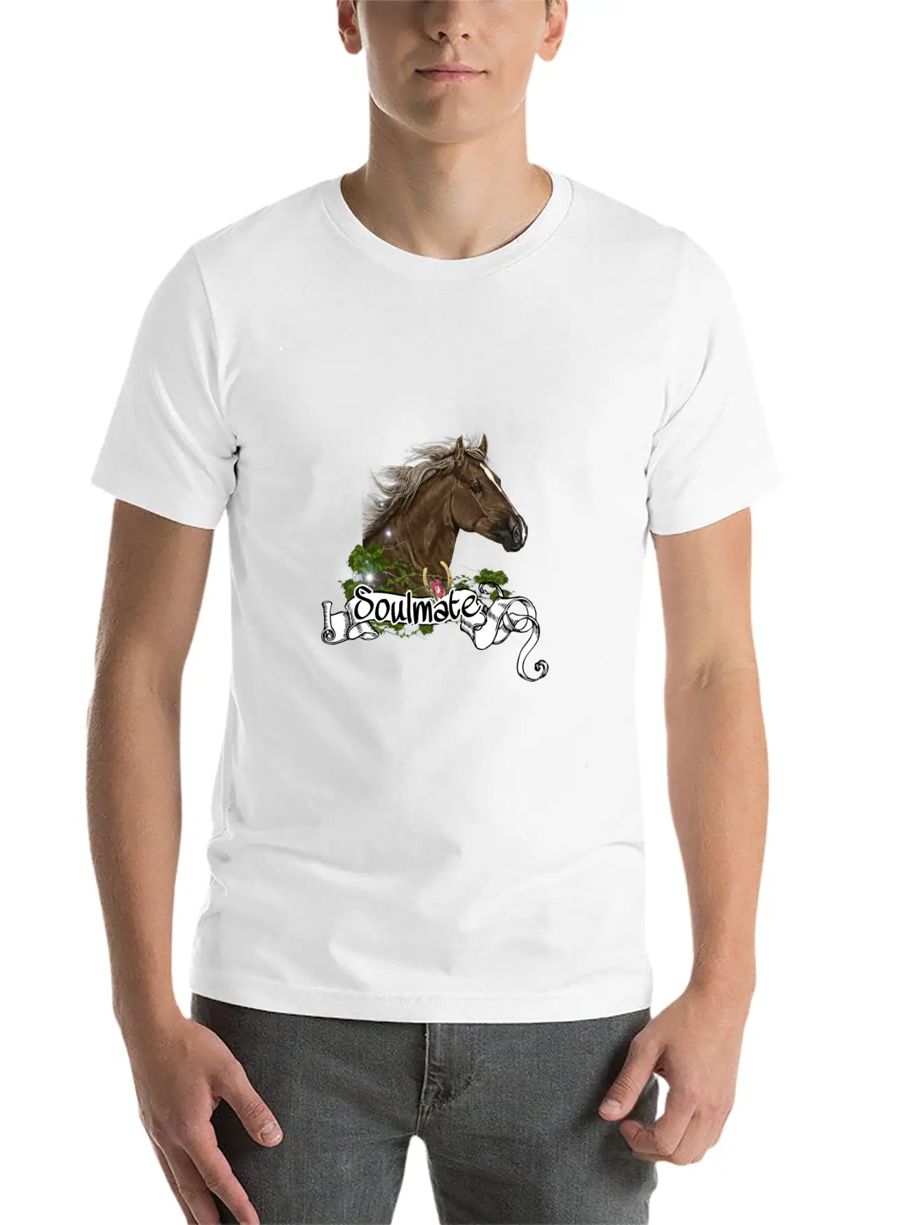 Horses, Horse Motif Casual Graphic T-Shirt – Simple And Comfortable Daily Wear