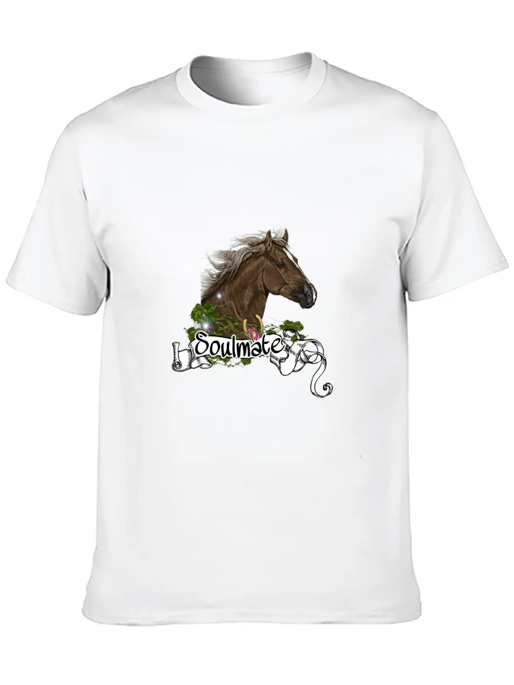 Horses, Horse Motif Casual Graphic T-Shirt – Simple And Comfortable Daily Wear