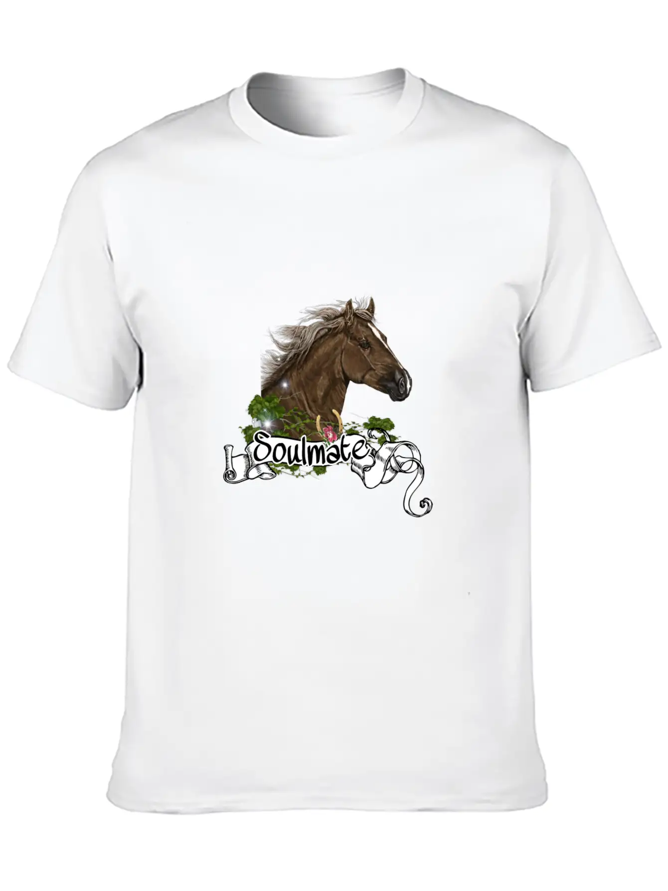 Horses, Horse Motif Casual Graphic T-Shirt – Simple And Comfortable Daily Wear