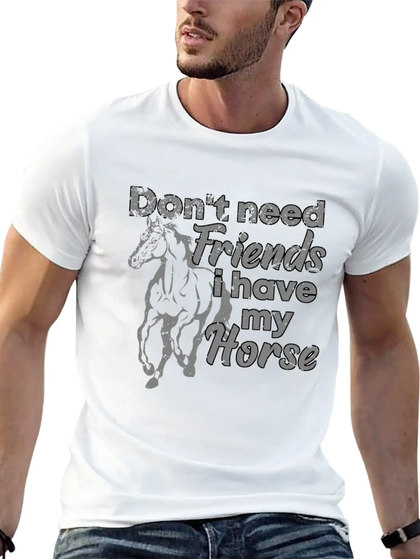 Horses Horse Shirt Stylish Everyday T-Shirt – Unisex Basic Cotton Tee