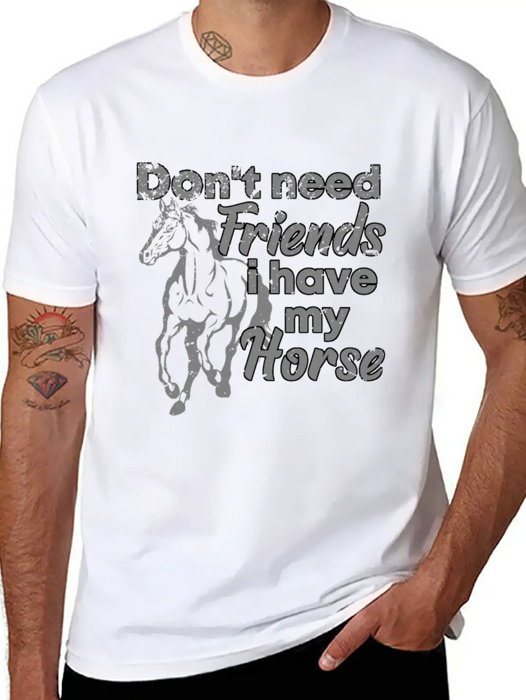 Horses Horse Shirt Stylish Everyday T-Shirt – Unisex Basic Cotton Tee