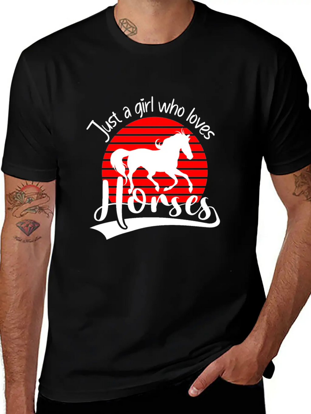 Horses Rider Just A Girl Who Loves Horses Horse Breathable Soft Cotton T-Shirt – Timeless Casual Look