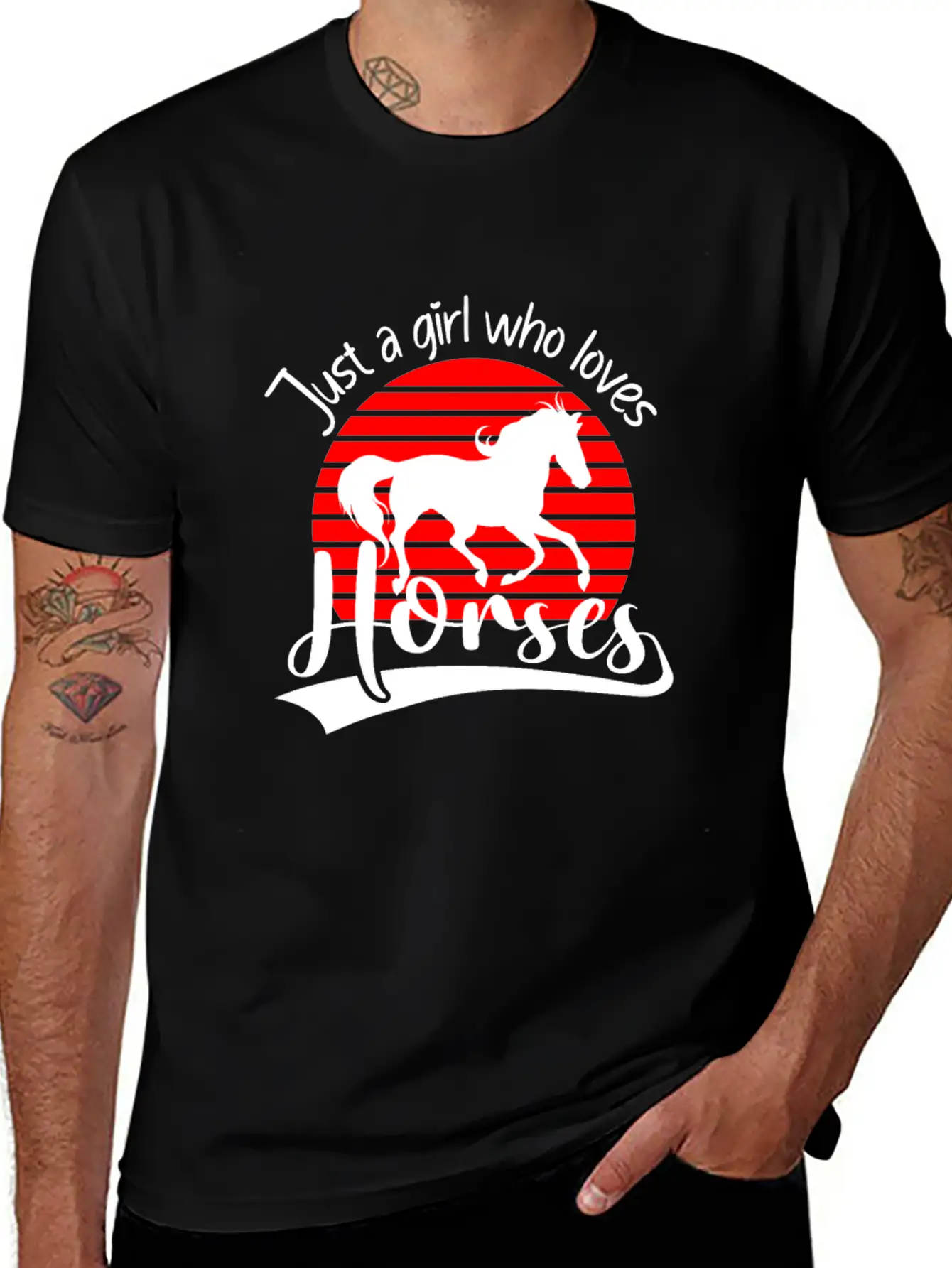 Horses Rider Just A Girl Who Loves Horses Horse Breathable Soft Cotton T-Shirt – Timeless Casual Look