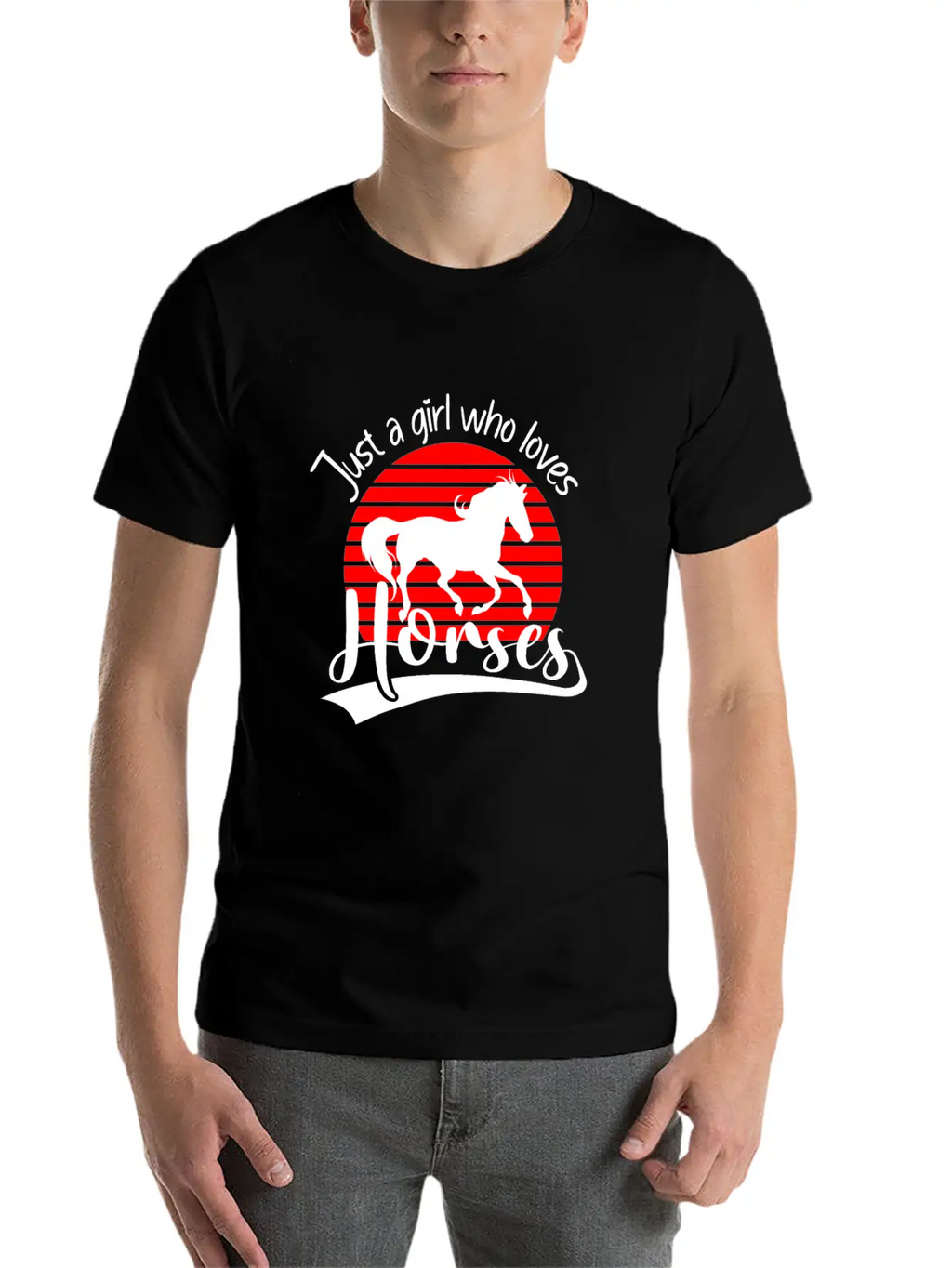 Horses Rider Just A Girl Who Loves Horses Horse Breathable Soft Cotton T-Shirt – Timeless Casual Look