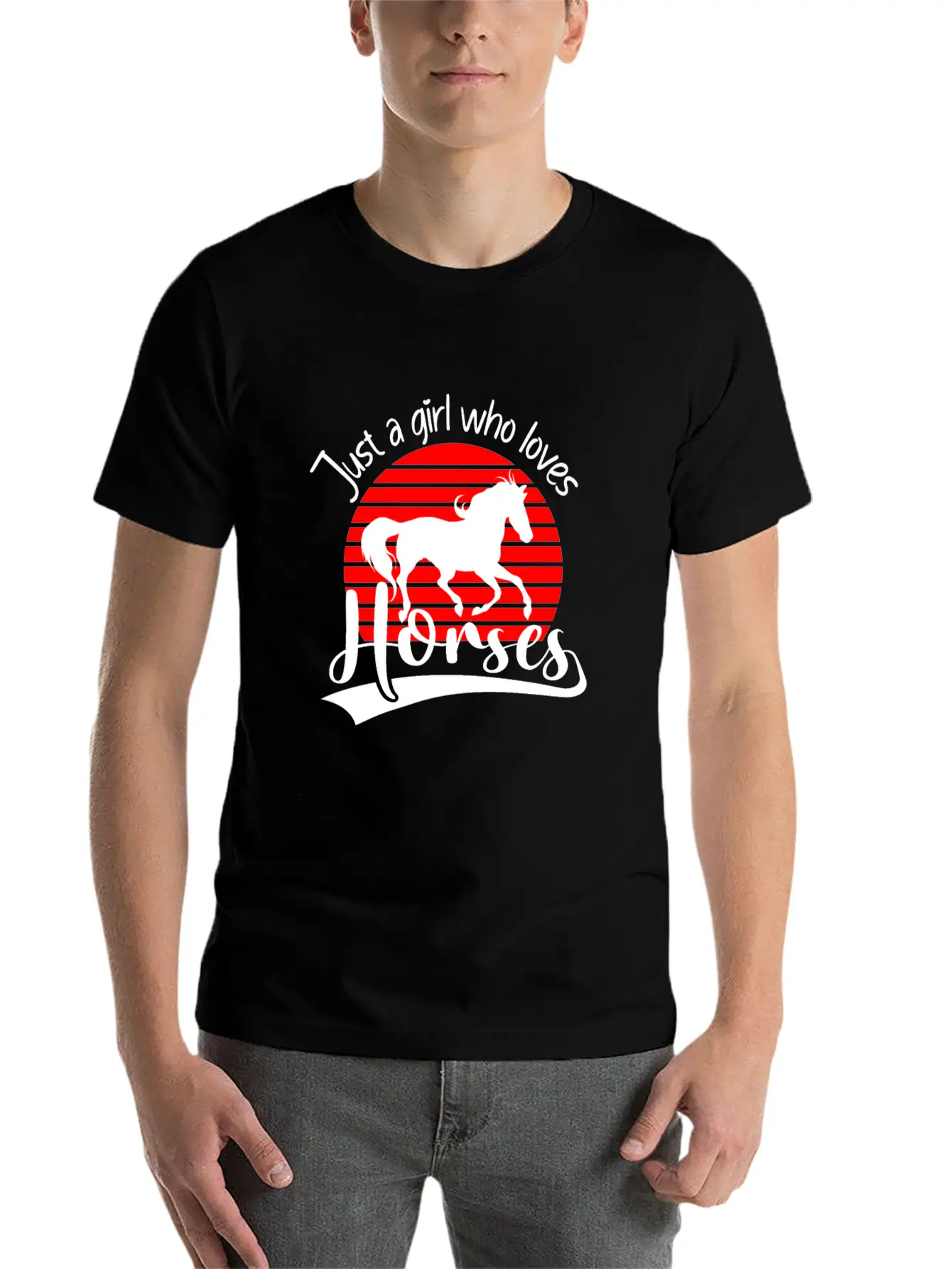 Horses Rider Just A Girl Who Loves Horses Horse Breathable Soft Cotton T-Shirt – Timeless Casual Look
