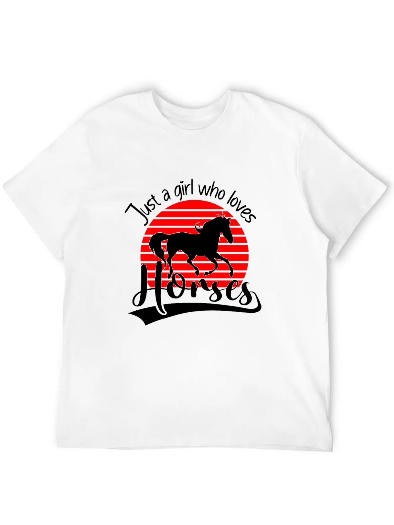 Horses Rider Just A Girl Who Loves Horses Horse Breathable Soft Cotton T-Shirt – Timeless Casual Look