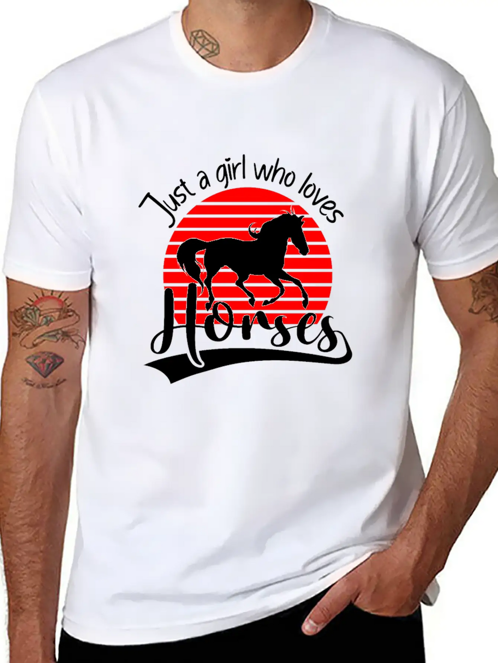 Horses Rider Just A Girl Who Loves Horses Horse Breathable Soft Cotton T-Shirt – Timeless Casual Look