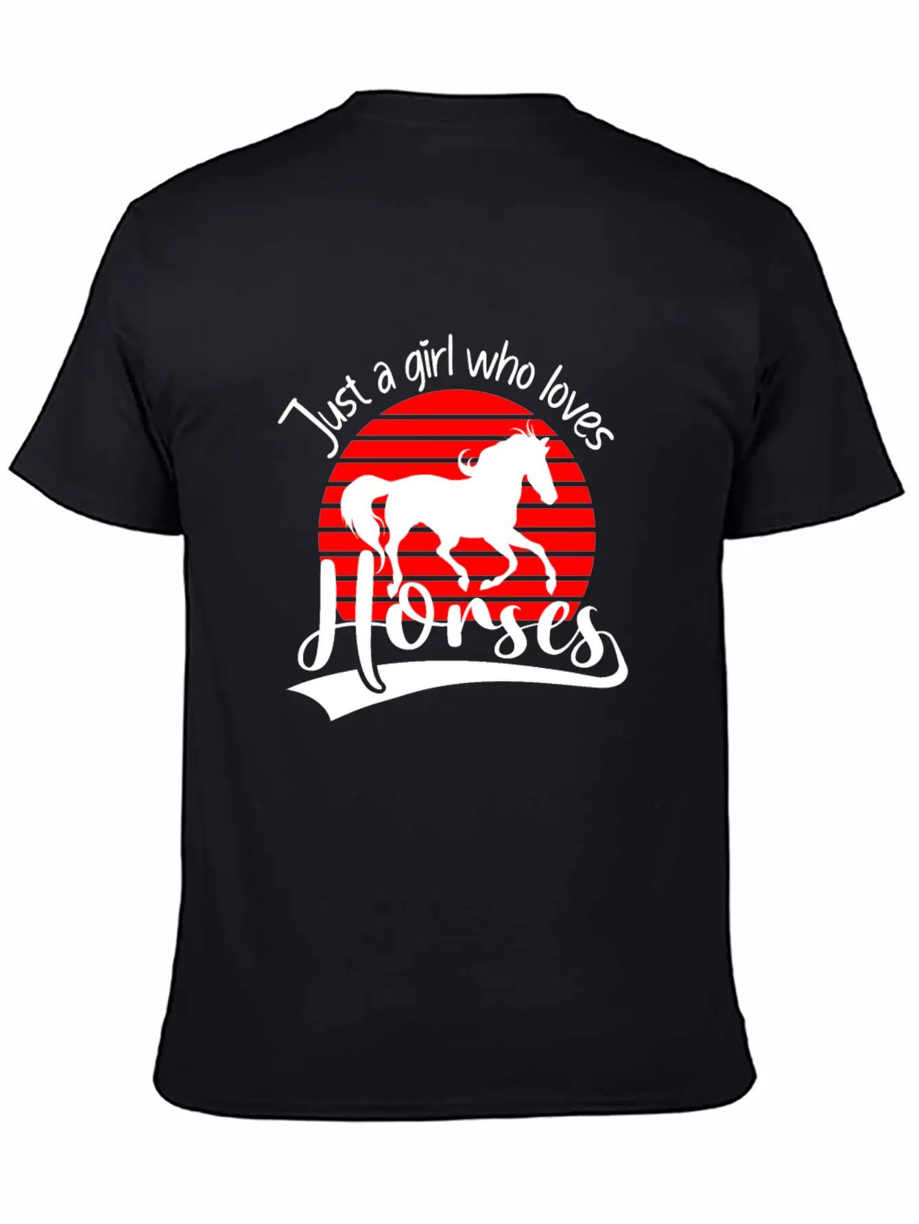 Horses Rider Just A Girl Who Loves Horses Horse Breathable Soft Cotton T-Shirt – Timeless Casual Look