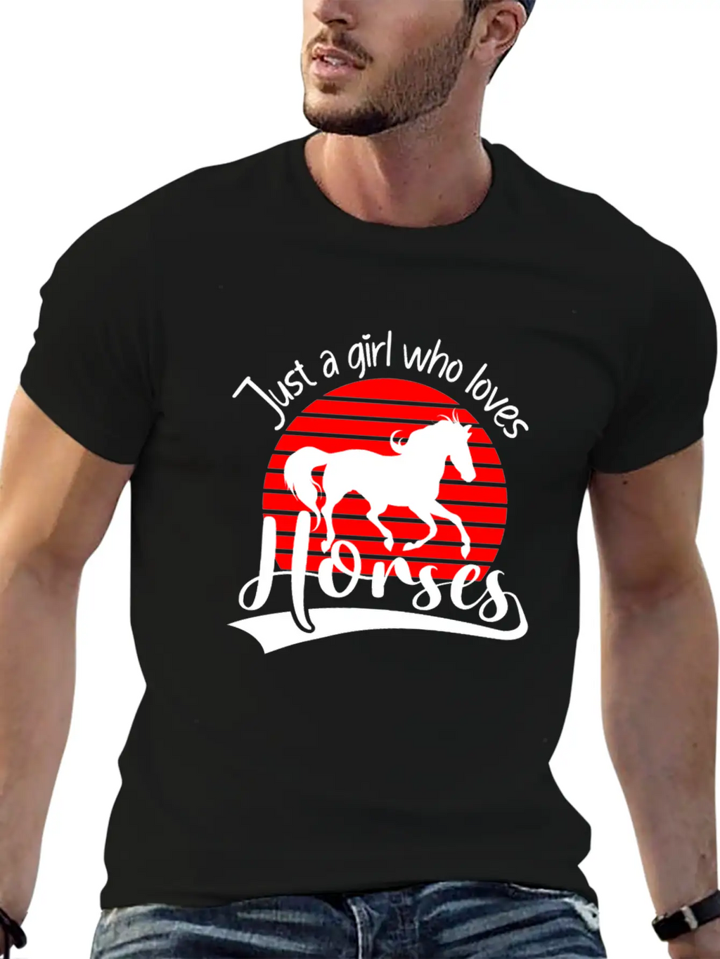 Horses Rider Just A Girl Who Loves Horses Horse Breathable Soft Cotton T-Shirt – Timeless Casual Look
