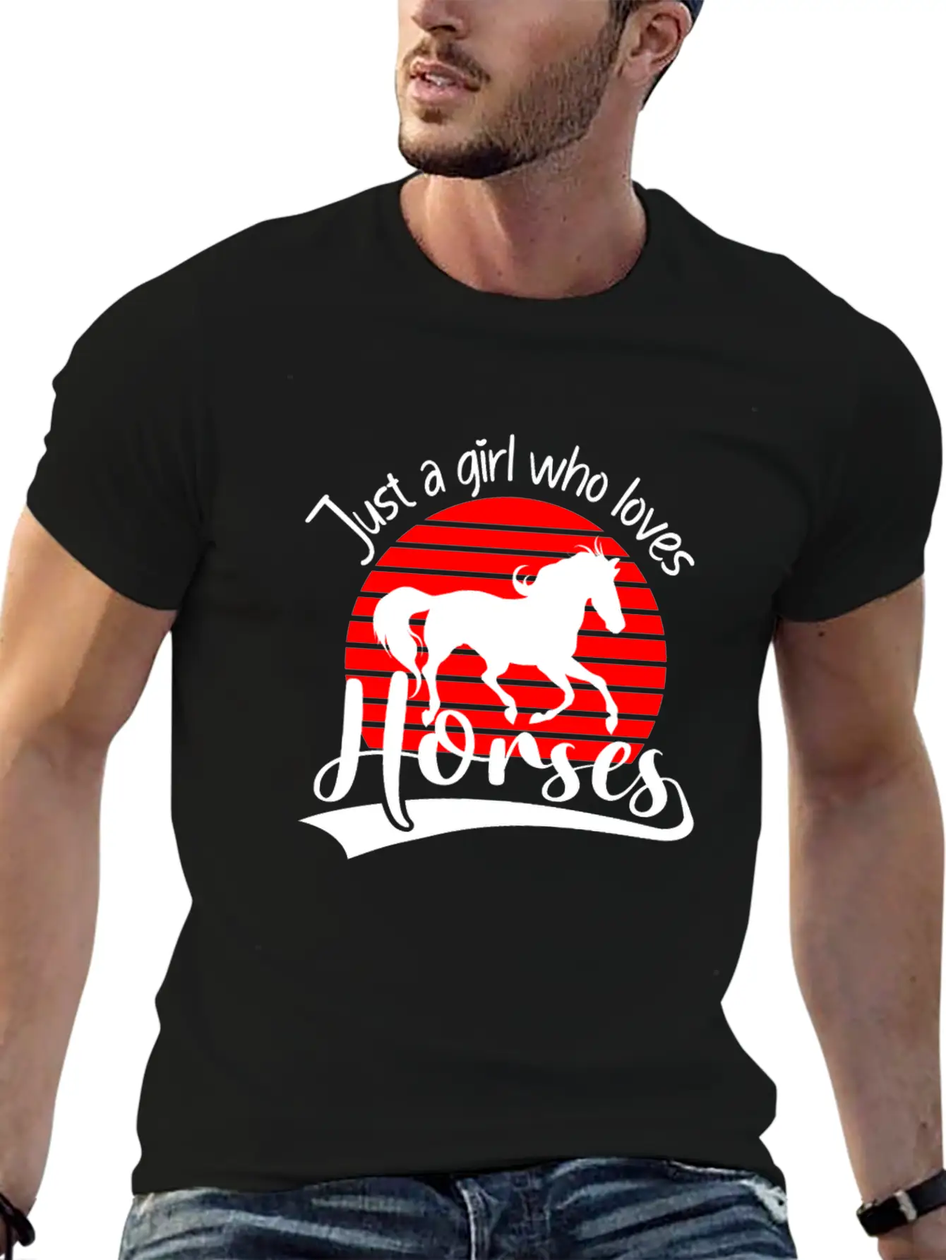 Horses Rider Just A Girl Who Loves Horses Horse Breathable Soft Cotton T-Shirt – Timeless Casual Look