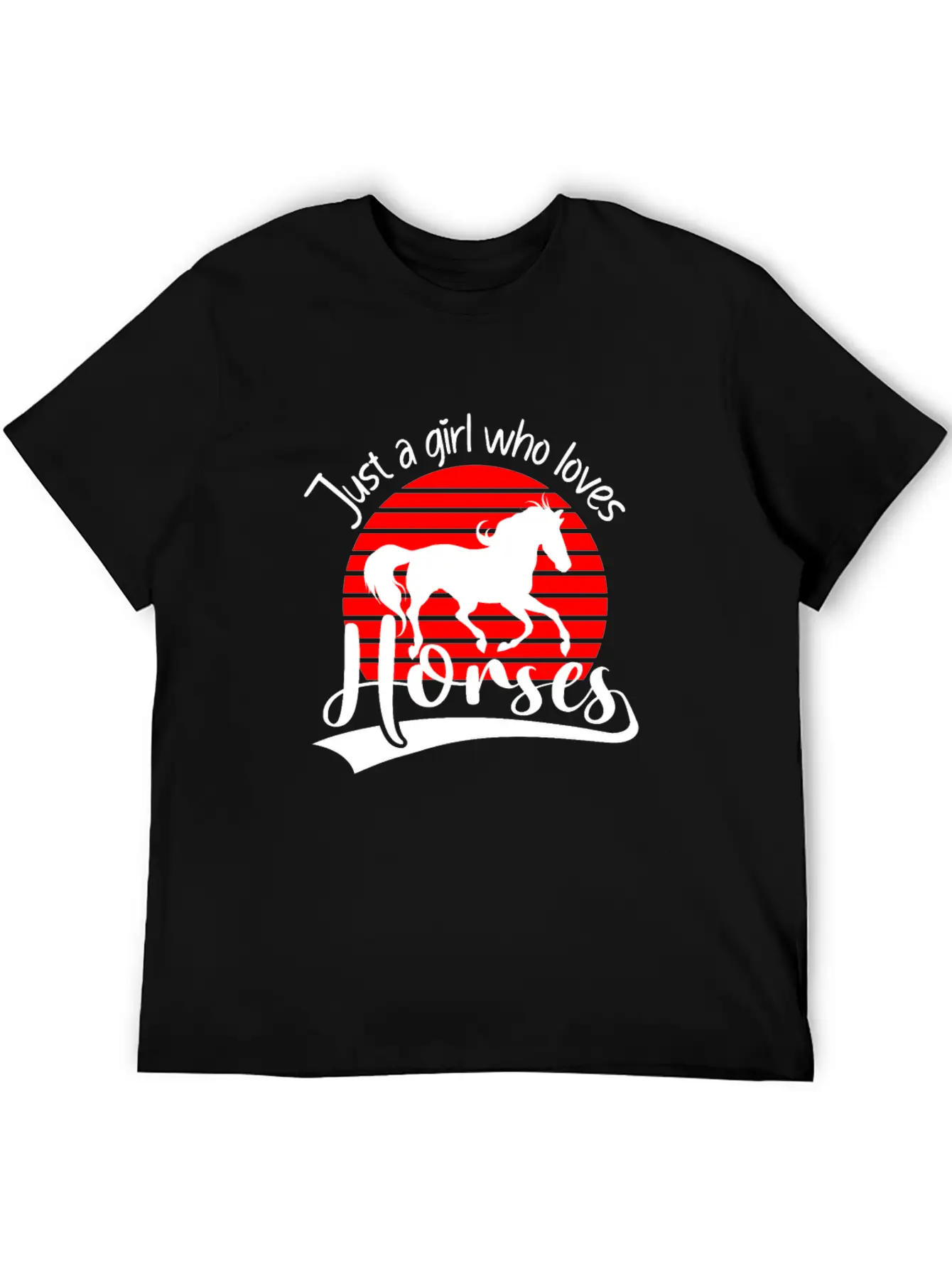 Horses Rider Just A Girl Who Loves Horses Horse Breathable Soft Cotton T-Shirt – Timeless Casual Look